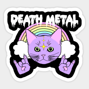 Death Metal Kitty Sticker